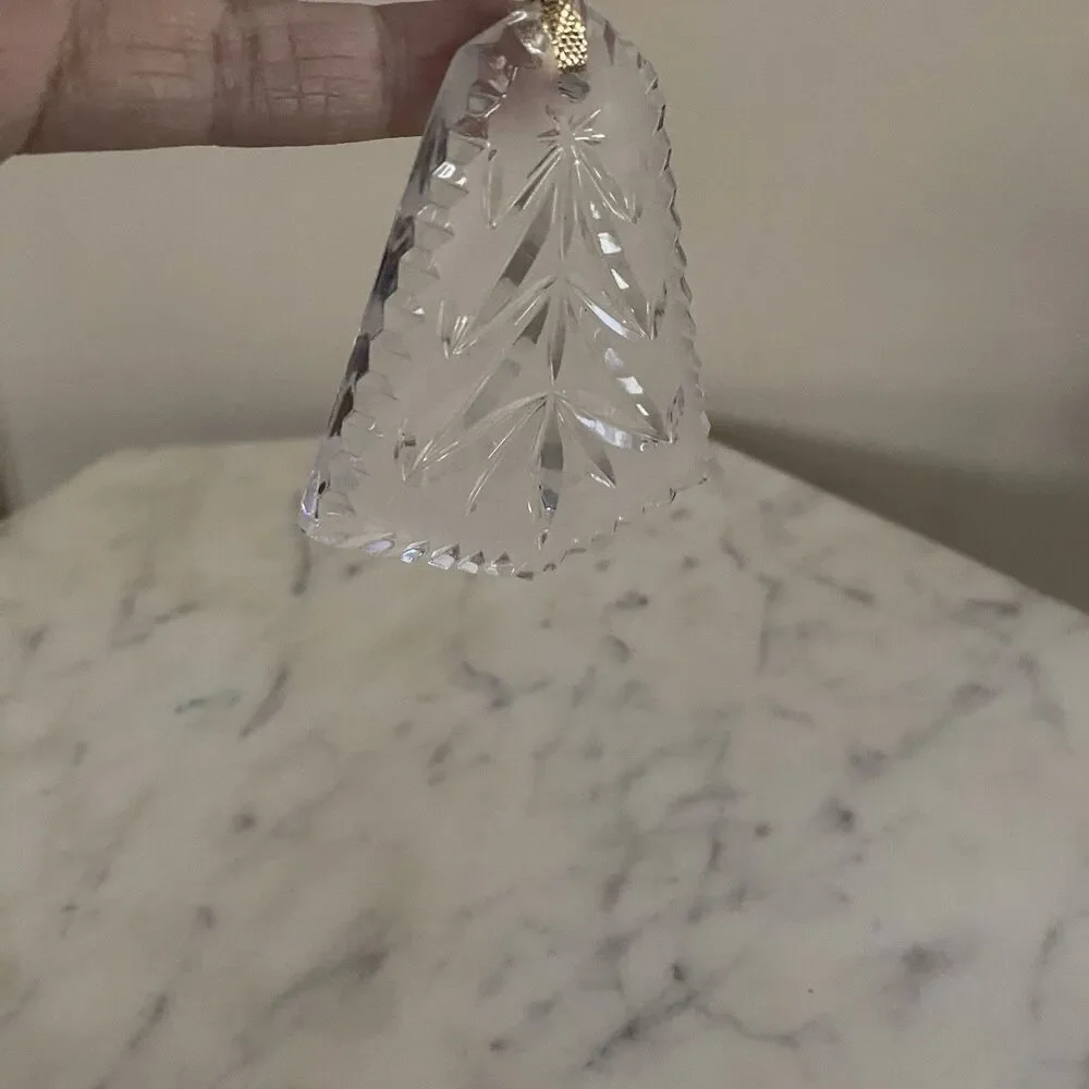 Waterford Crystal Christmas Ornament Tree With Candles Undated Excellent